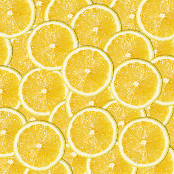 黄色のレモン スライス - 写真・画像