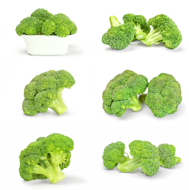Conjunto de cabeza fresca de brócoli - Foto, Imagen