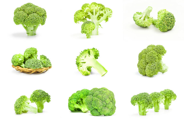 Colección de brócoli verde fresco - Foto, Imagen