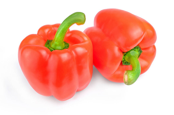Two bell pepper on a white background. - Photo, Image