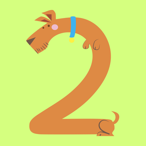 ένα σκυλί κάνει νούμερο δύο - Διάνυσμα, εικόνα