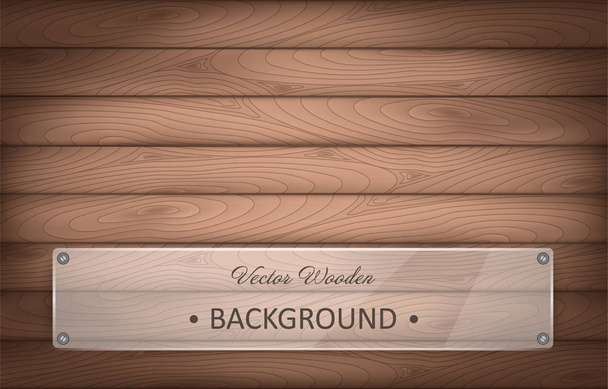 Natural Wooden Background - Vector, Image