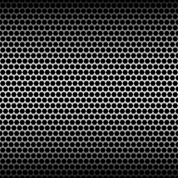 Perforated, metal texture seamless pattern with hexagons. - Vector, Image