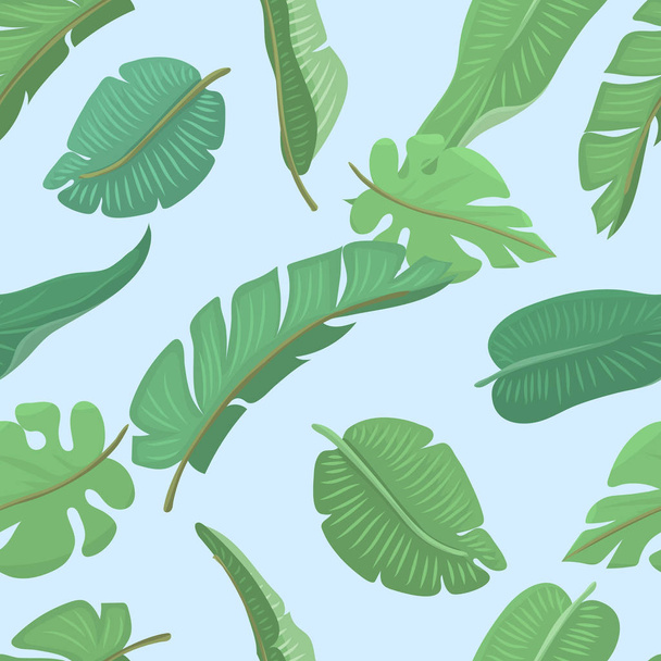 Seamless pattern with leaves vector illustration. - Wektor, obraz