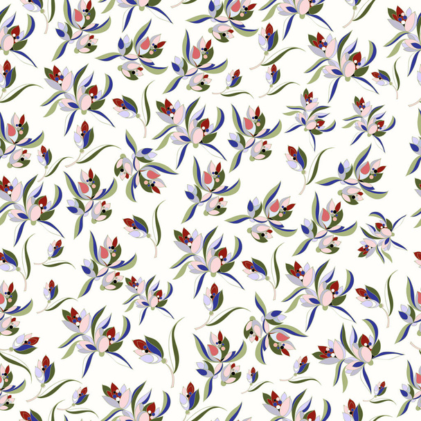 Graphic illustration with decorative flowers 23 - Вектор, зображення