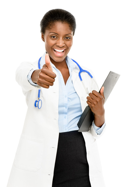 Confident African American female doctor - Foto, imagen