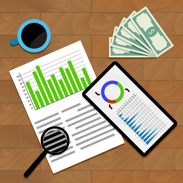 Pénzügyi üzleti statisztika - Vektor, kép