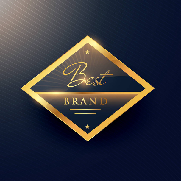best brand golden label and badge design - Διάνυσμα, εικόνα