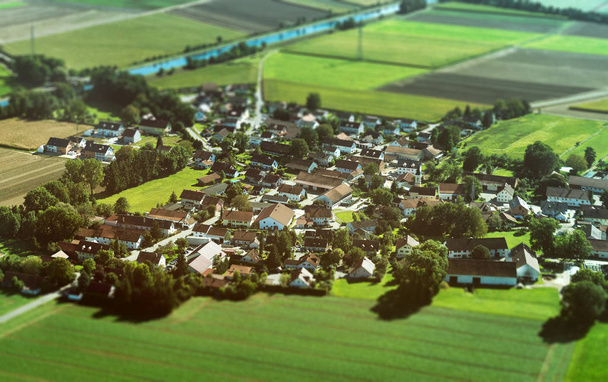 Duitse dorp vanaf een bird's eye view. - Foto, afbeelding