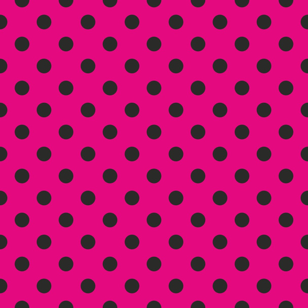 bezszwowe wektor wzór z czarne kropki na tle neon różowa - Wektor, obraz