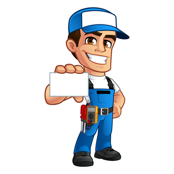 Vector illustration of an electrician - Vector, Image