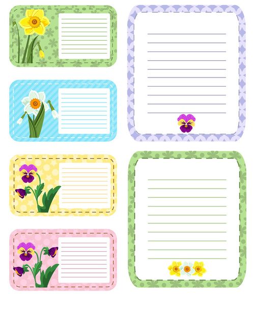 Set of different vector note papers adhesive remind. - Vector, Image