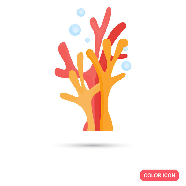 Corals color flat icon for web and mobile design - Vektor, Bild