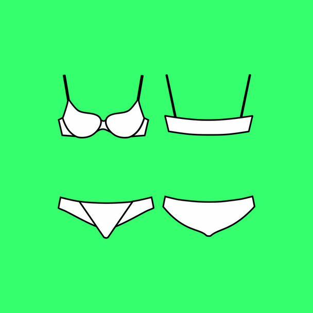underwear. Lingerie. panties and bra - Vector, afbeelding