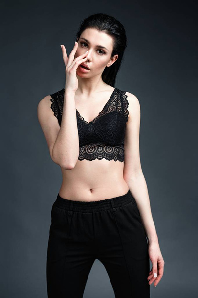 Sensual woman in lacy bra  - Fotoğraf, Görsel