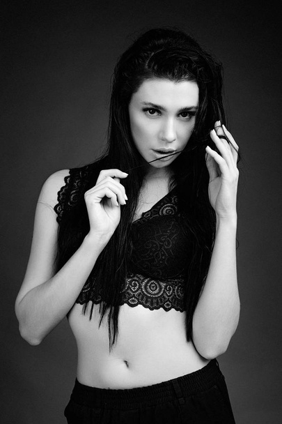 Sensual woman in lacy bra - Fotó, kép