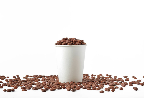 Paper cup with coffee. Recycling paper - Фото, изображение