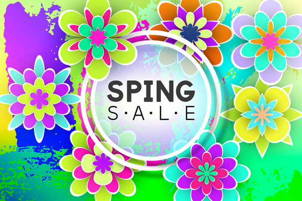 Spring Sale Discount Card  - Vektor, obrázek