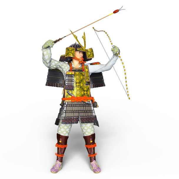 3D CG rendering of a samurai warrior - Fotoğraf, Görsel