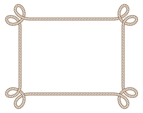 Vintage touw frame - Vector, afbeelding