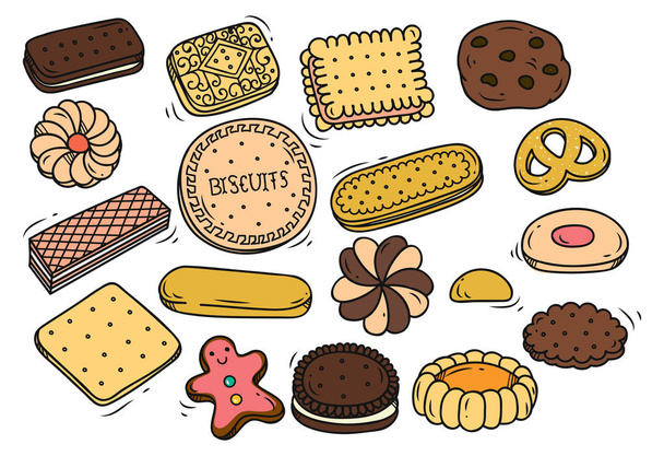 Набір каракулі для печива ізольовано
 - Вектор, зображення