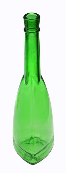 Green glass bottle - Фото, изображение