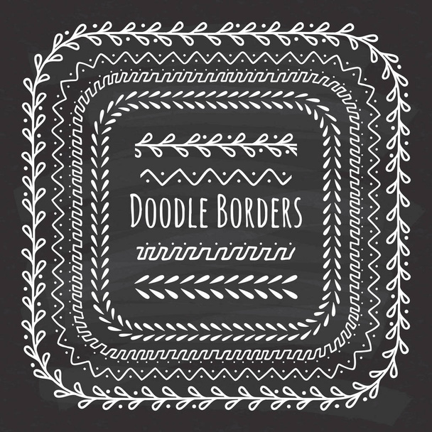 Doodle dekoratív határok - Vektor, kép