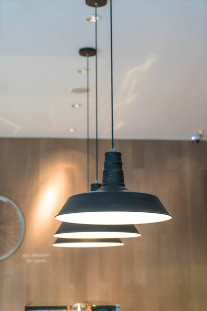 hanging lamp in cafe shop - Photo, Image