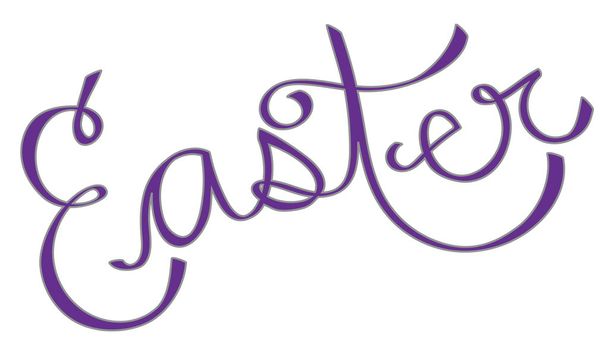 Cursive Easter Letters - Vetor, Imagem