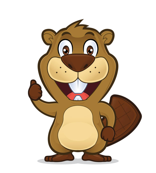Beaver giving thumbs up - Vector, Image