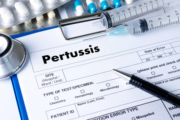 Pertussis  doctor hand working Professional Medical Concept - Фото, зображення
