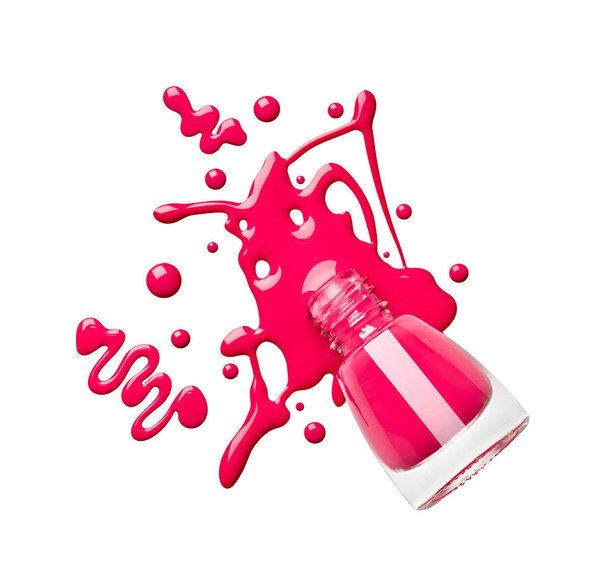 Esmalte de uñas rosa
 - Foto, Imagen