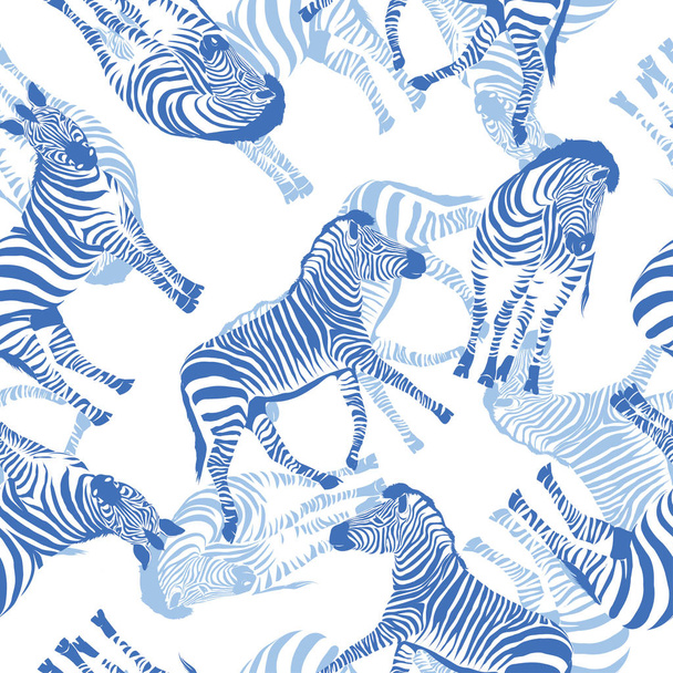 Zebra seamless pattern - ベクター画像