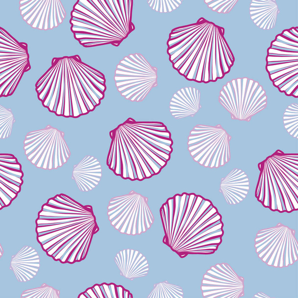 Seashells seamless pattern - Vektori, kuva