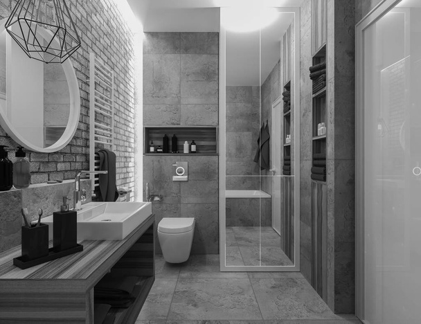 Design moderno di un bagno
 - Foto, immagini