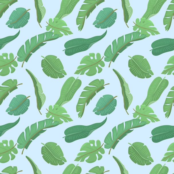 Seamless pattern with leaves vector illustration. - Vektör, Görsel