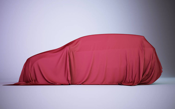 coche cubierto con terciopelo rojo
 - Foto, imagen