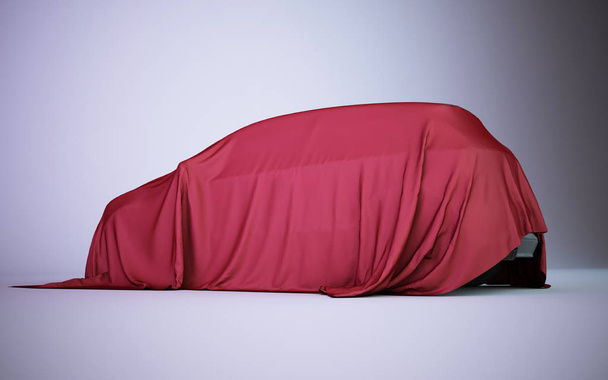 car covered with red velvet - Photo, Image