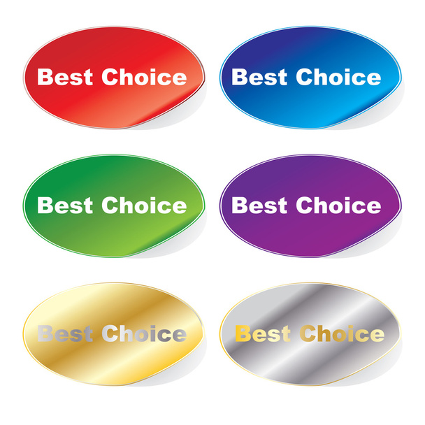 Vector Best Choice sticker set - Διάνυσμα, εικόνα