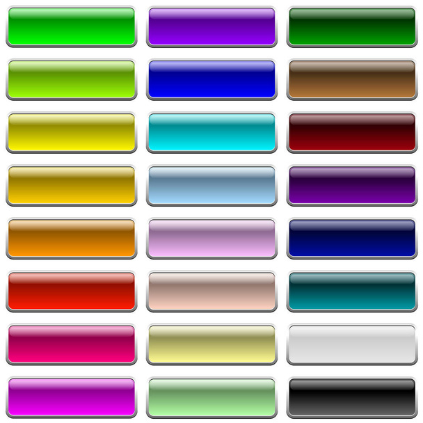 Pulsanti web a colori vuoti isolati su sfondo bianco
. - Vettoriali, immagini