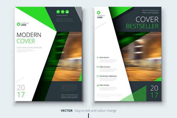 Zakelijke brochure of flyer ontwerp - Vector, afbeelding