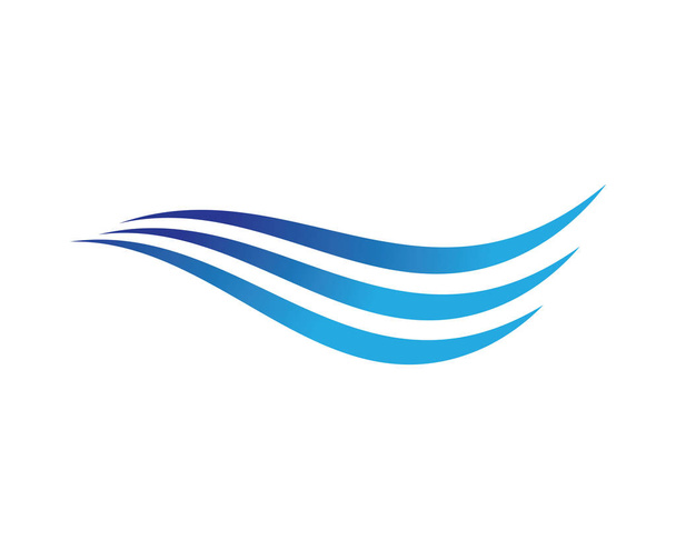 Zamávej logo modré vody pláže a šablonu - Vektor, obrázek
