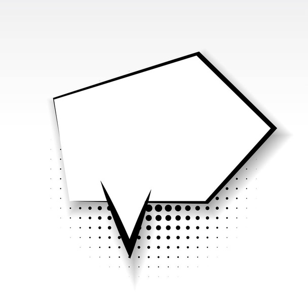 Flecha cómica papel vacío balbuceo sombra suave
 - Vector, imagen