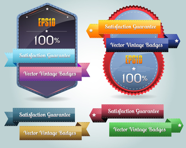 Vintage badges vector design - Vektor, obrázek