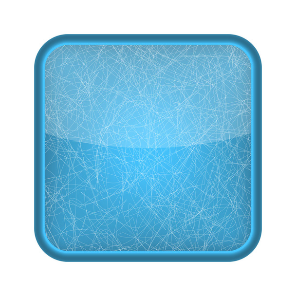 Xmas ice glossy clear web button. - Vector, Imagen