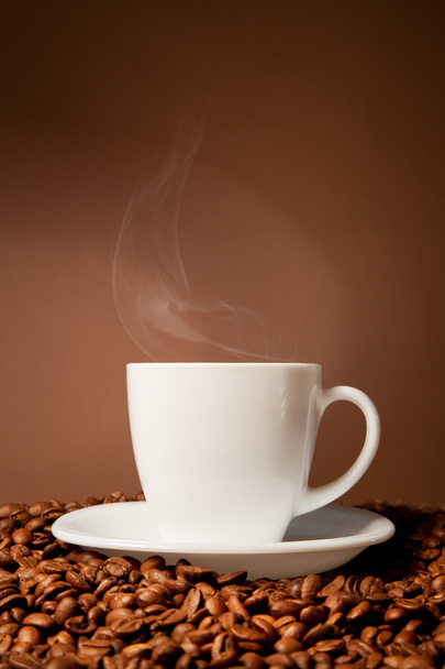 Grãos de café e xícara - Foto, Imagem
