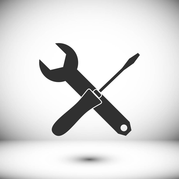 Wrench and screwdriver icon - Vetor, Imagem