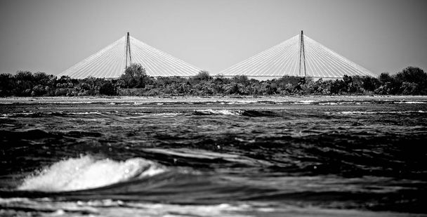The Arthur Ravenel Jr. Bridge that connects Charleston - Photo, Image