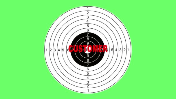 Shooting target with word customer - Footage, Video
