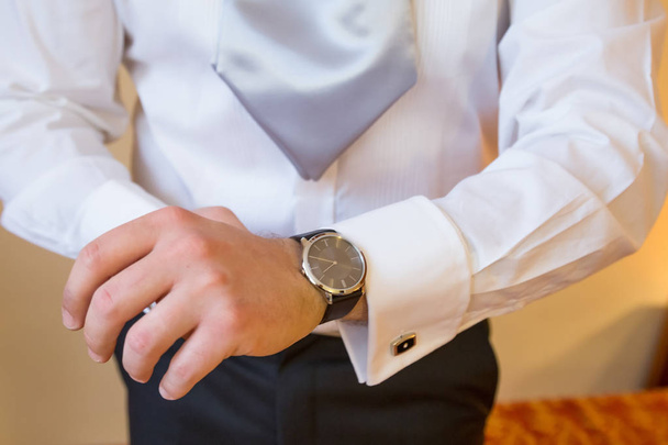 White shirt and cufflink - Photo, Image